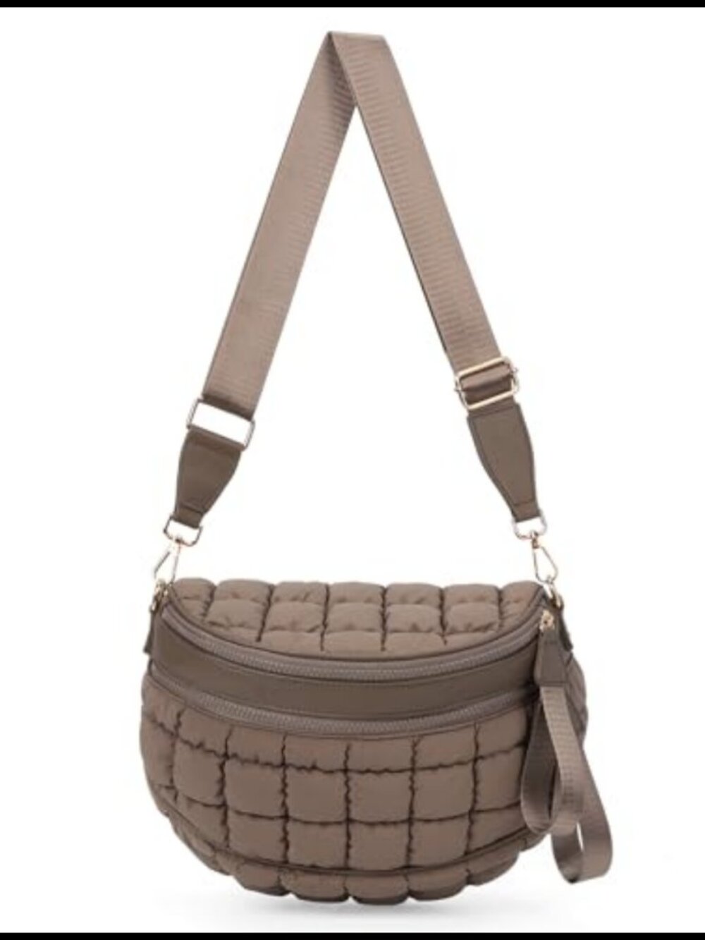 Quilted Nylon Crossbody Bag Puffer Bum Bag Fanny Pack Sling Purse